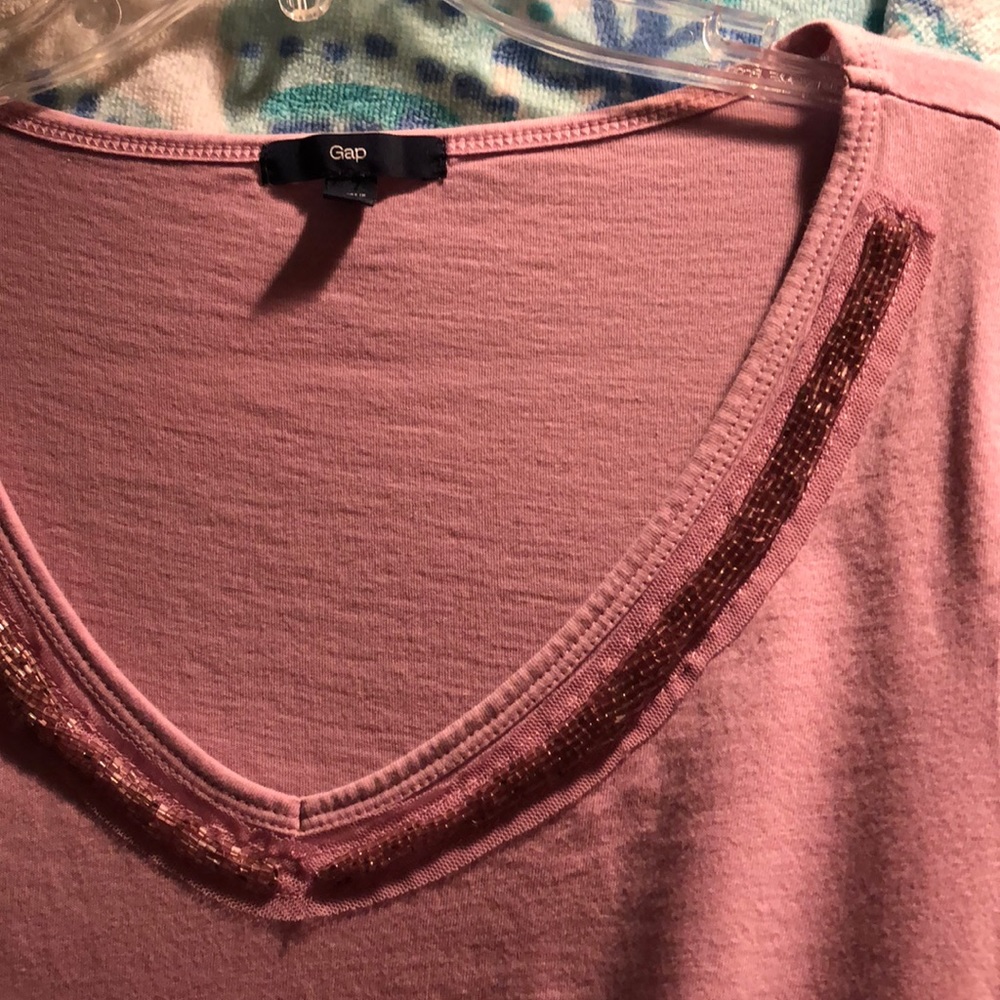 GAP Beaded V-Neck